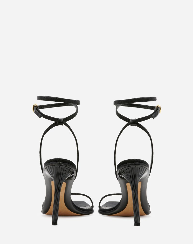 Lanvin Arpège Grosgrain Sandals Sandaler Dam Svarta | EL72-9242G6