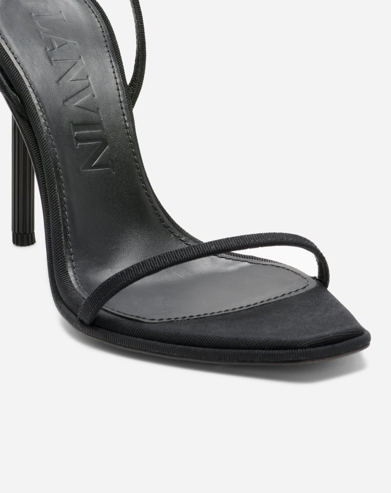 Lanvin Arpège Grosgrain Sandals Sandaler Dam Svarta | EL72-9242G6