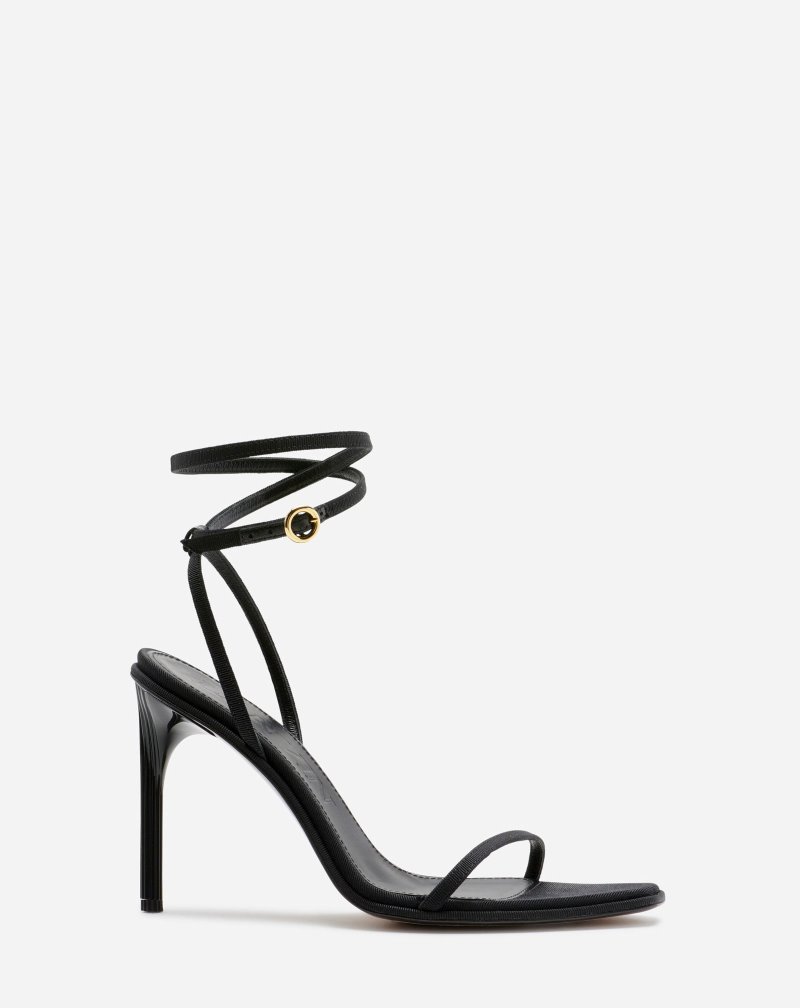 Lanvin Arpège Grosgrain Sandals Sandaler Dam Svarta | EL72-9242G6