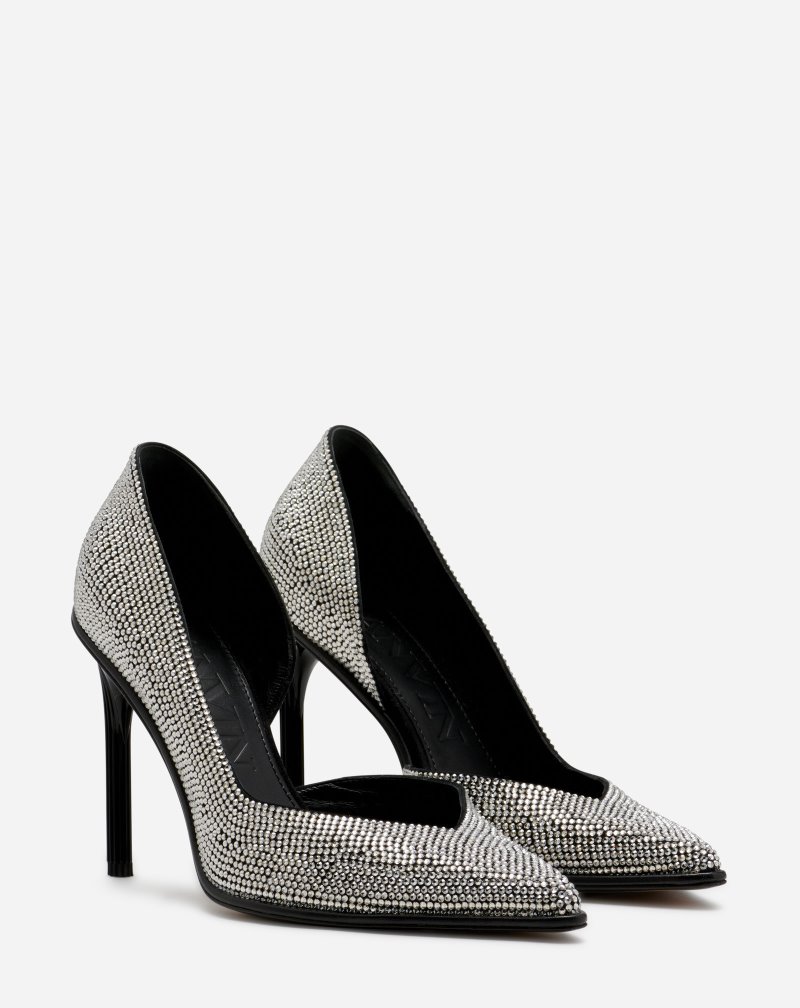 Lanvin Arpège Rhinestone Pumps Klackar Dam Silver | LD15-2375O0