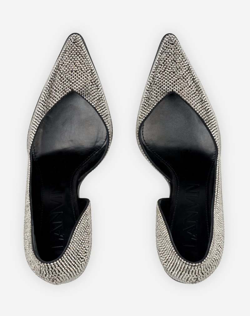 Lanvin Arpège Rhinestone Pumps Klackar Dam Silver | LD15-2375O0