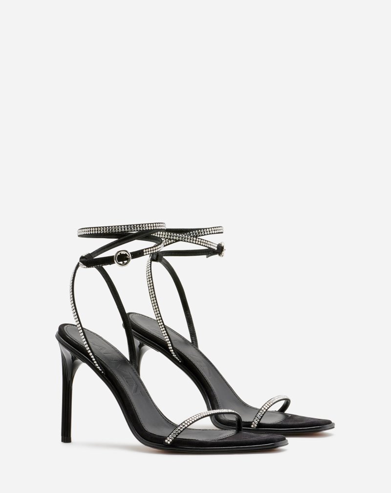 Lanvin Arpège Rhinestone Sandals Sandaler Dam Silver | DD51-2741C4