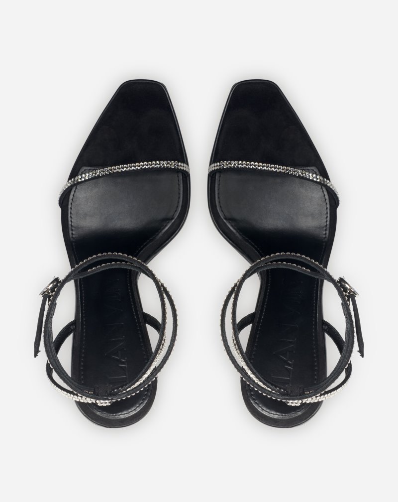 Lanvin Arpège Rhinestone Sandals Sandaler Dam Silver | DD51-2741C4