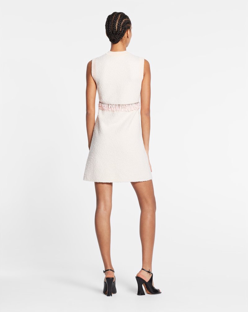 Lanvin Bouclé Knit Dress Klänning Dam Rosa | BI48-6388X7