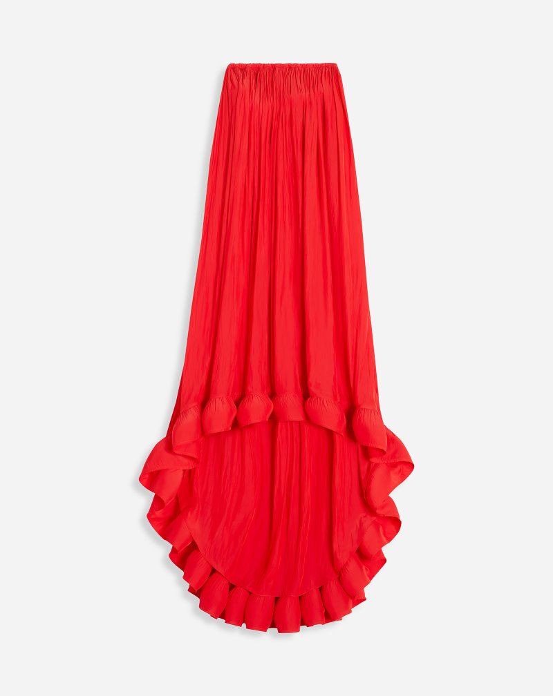 Lanvin Bustier Charmeuse Tribute Dress Klänning Dam Röda | ZD37-7477X2