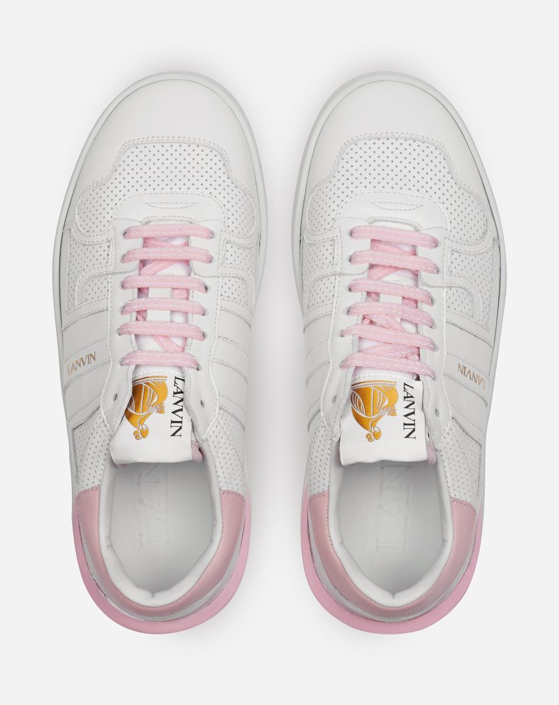Lanvin Calfskin Clay Sneakers Sneakers Dam Vita | ED97-0697Q9