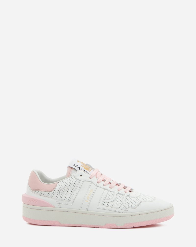 Lanvin Calfskin Clay Sneakers Sneakers Dam Vita | ED97-0697Q9