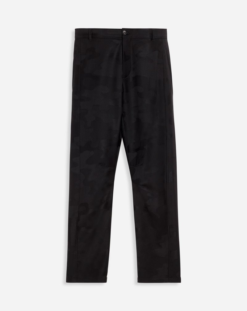 Lanvin Camouflage Jacquard Biker Pants Byxor Herr Svarta | AT17-6587A1