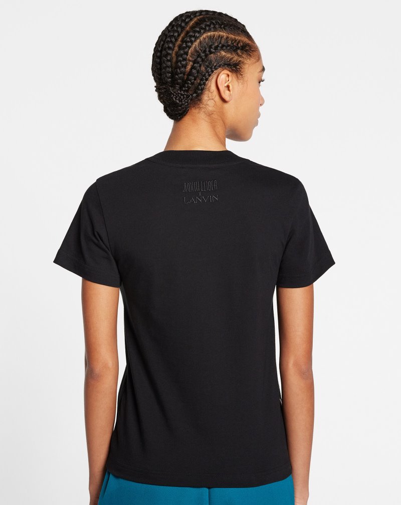 Lanvin Cat X Judith Leiber T Shirts T-shirt Dam Svarta | QY13-0343U5