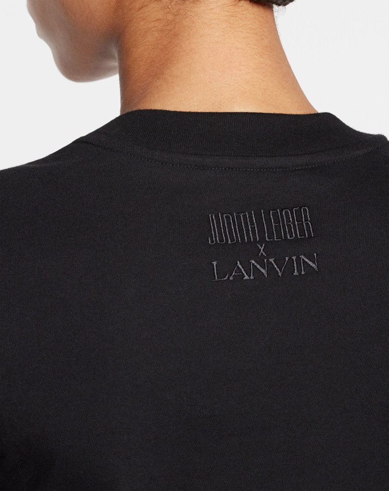 Lanvin Cat X Judith Leiber T Shirts T-shirt Dam Svarta | QY13-0343U5