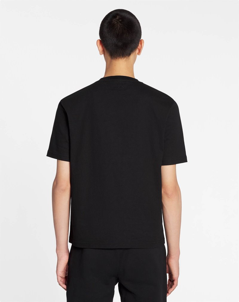 Lanvin Classic Curb T Shirts T-shirt Herr Svarta | KT41-2001Q2