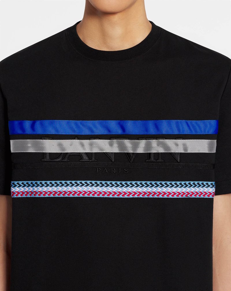 Lanvin Classic Curb T Shirts T-shirt Herr Svarta | KT41-2001Q2