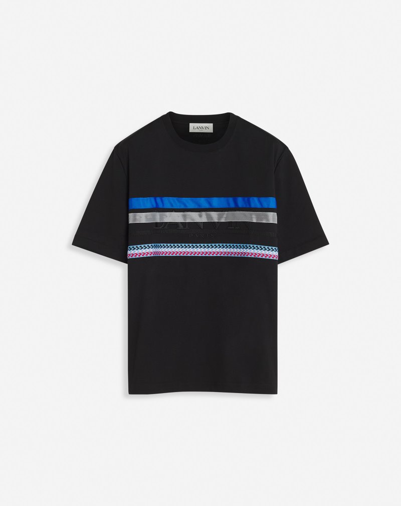 Lanvin Classic Curb T Shirts T-shirt Herr Svarta | KT41-2001Q2