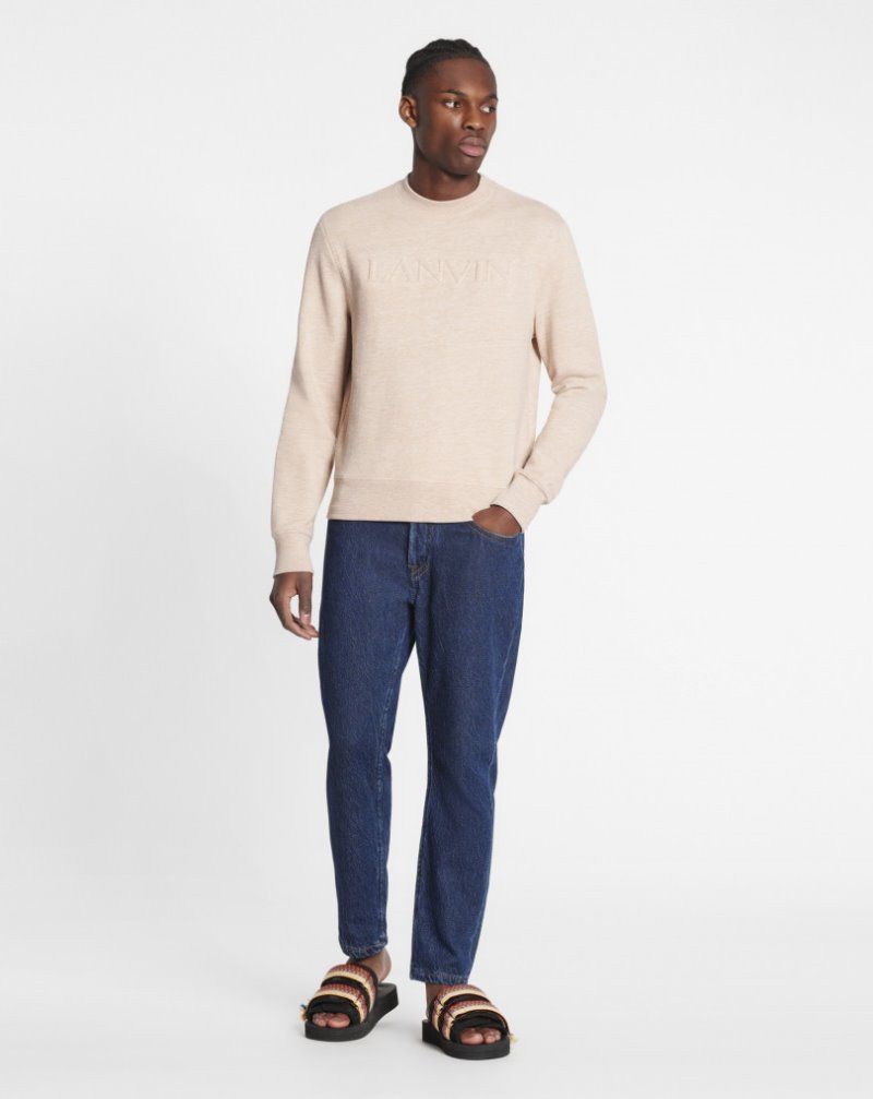 Lanvin Classic Denim Pants Byxor Herr Blå | VB69-0489J9