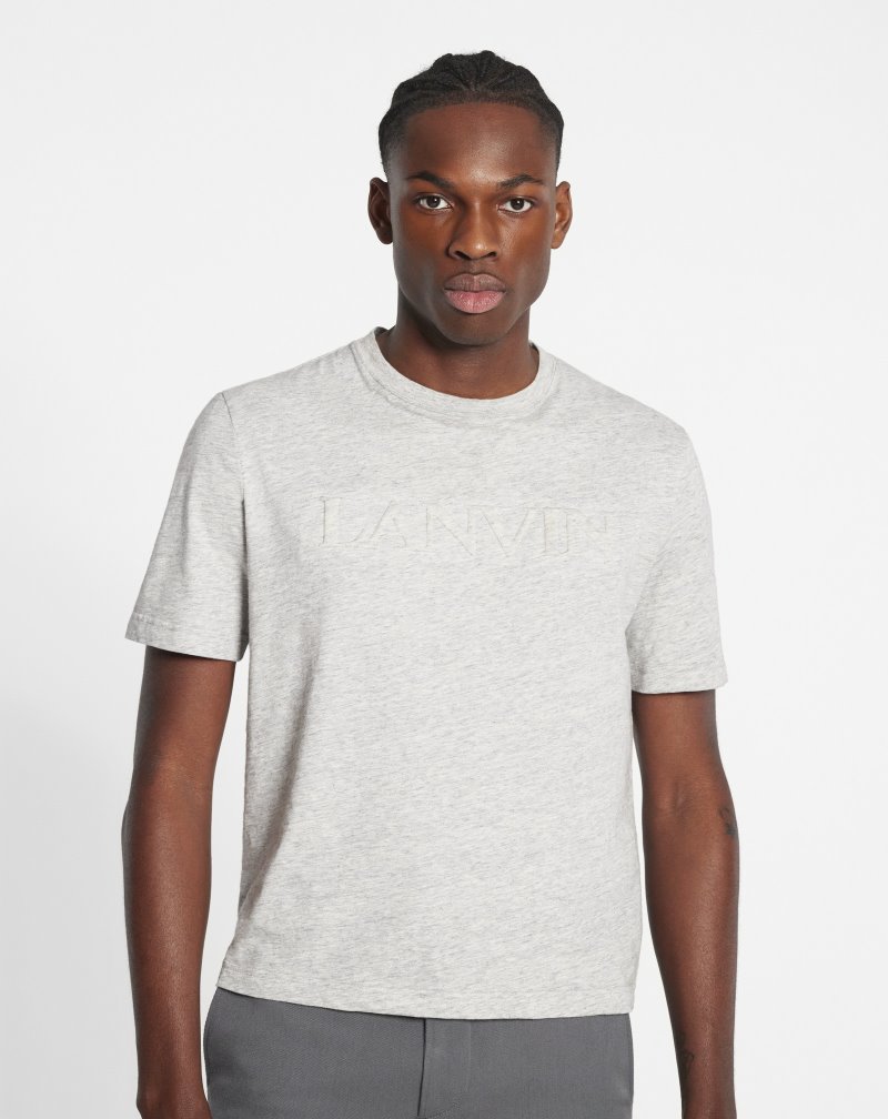 Lanvin Classic Lanvin Embossed T Shirts T-shirt Herr Grå | GN20-7090B8