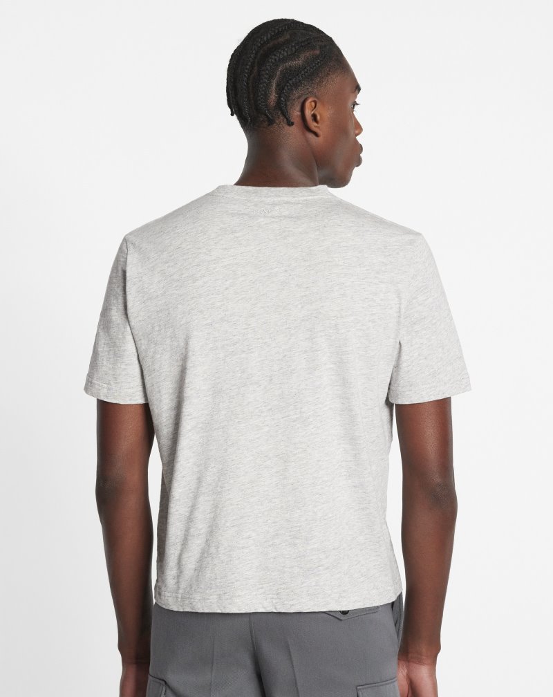 Lanvin Classic Lanvin Embossed T Shirts T-shirt Herr Grå | GN20-7090B8