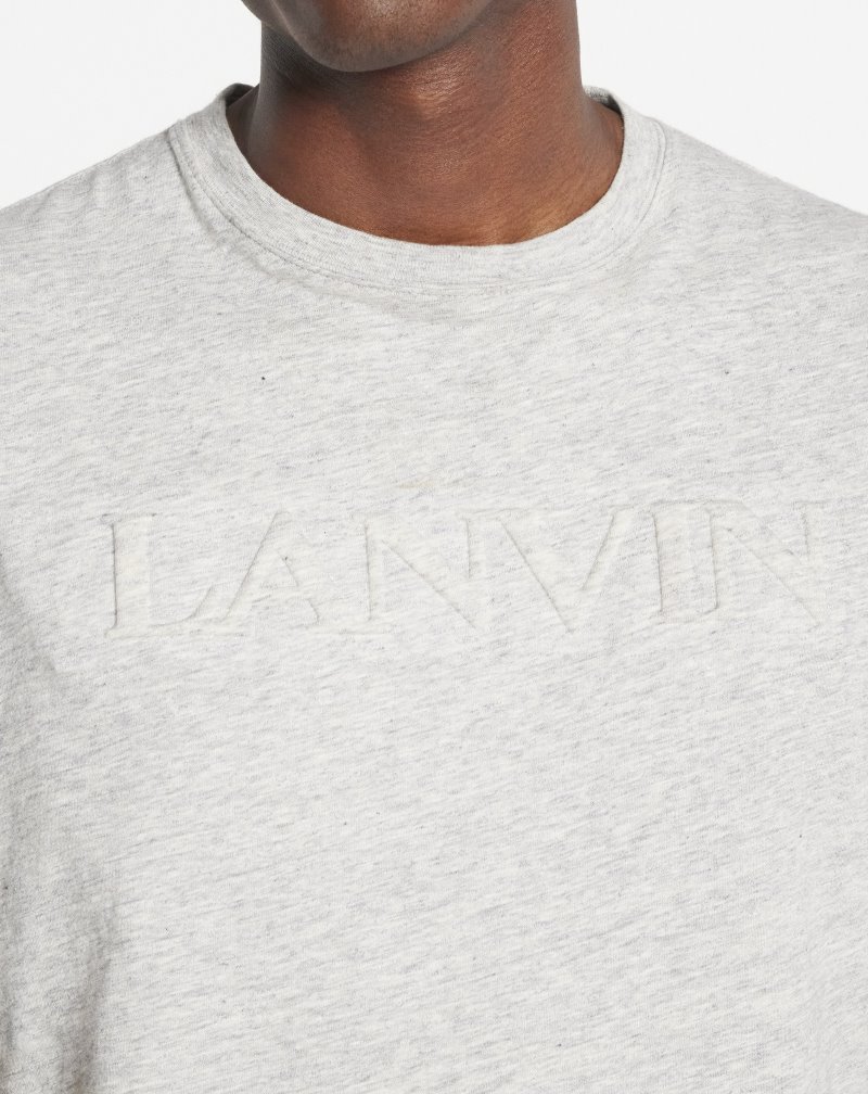 Lanvin Classic Lanvin Embossed T Shirts T-shirt Herr Grå | GN20-7090B8