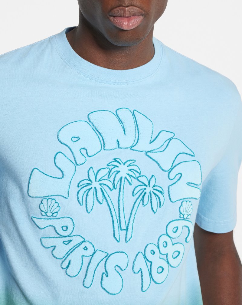 Lanvin Classic Lanvin Wave T Shirts T-shirt Herr Gröna | AM52-3572U5