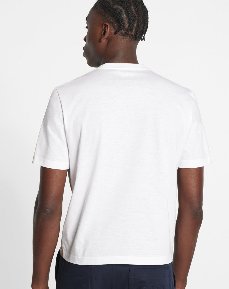 Lanvin Classic T Shirts With Camouflage Print T-shirt Herr Beige | DK40-6630E2