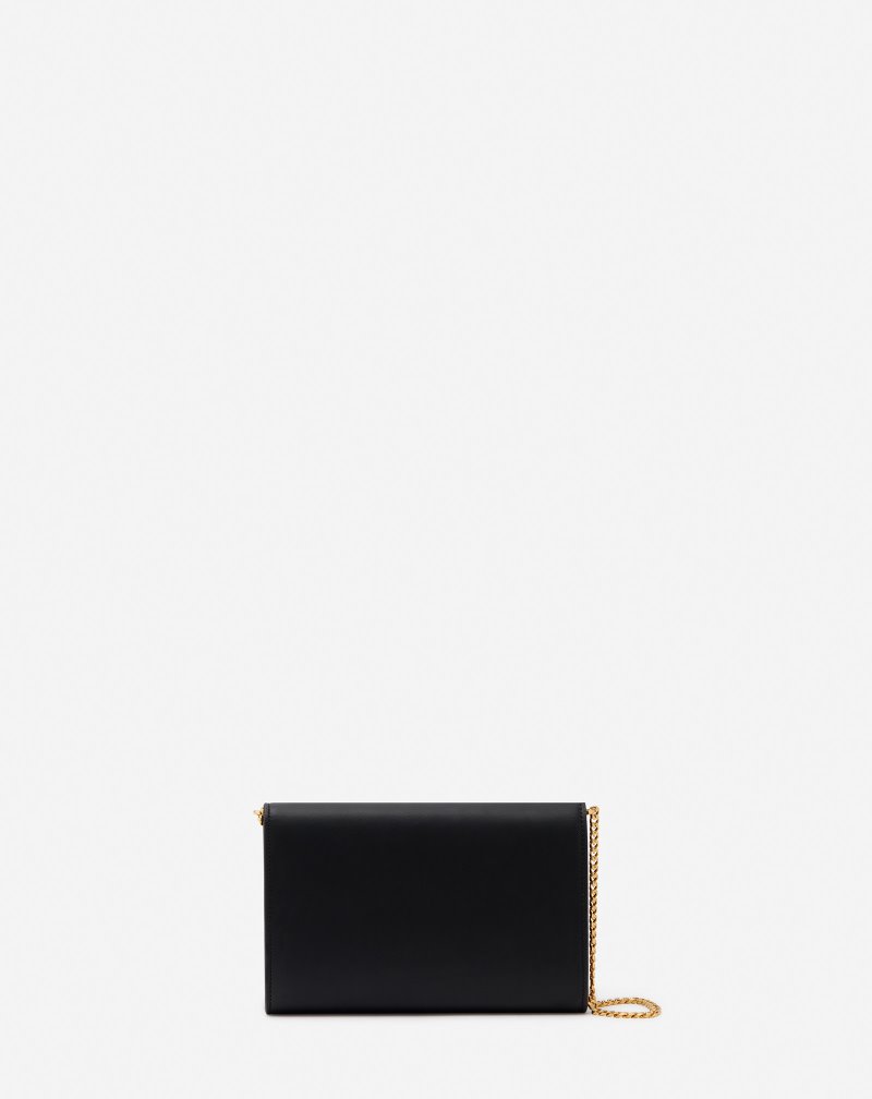 Lanvin Concerto Leather Clutch Clutch Dam Svarta | OZ85-3165R5