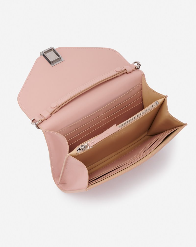 Lanvin Concerto Wallet On Chain Leather Bag Väskor Dam Rosa | IB86-0396E5