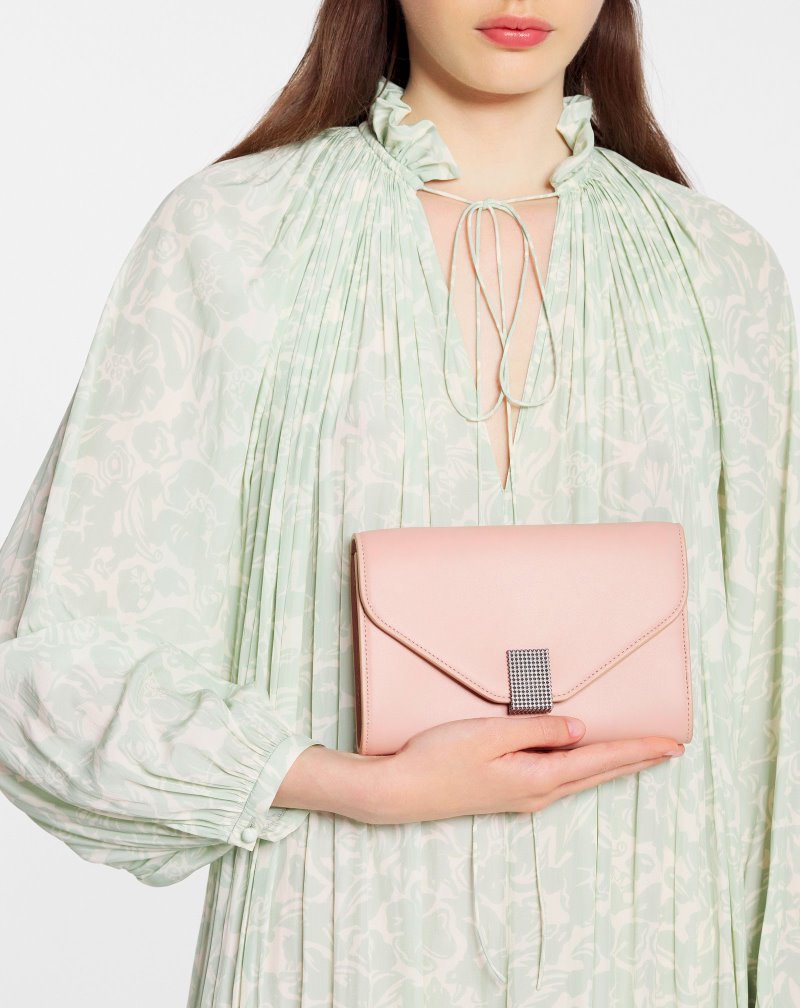 Lanvin Concerto Wallet On Chain Leather Bag Väskor Dam Rosa | IB86-0396E5