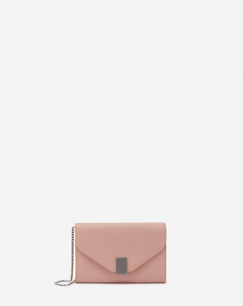 Lanvin Concerto Wallet On Chain Leather Bag Väskor Dam Rosa | IB86-0396E5
