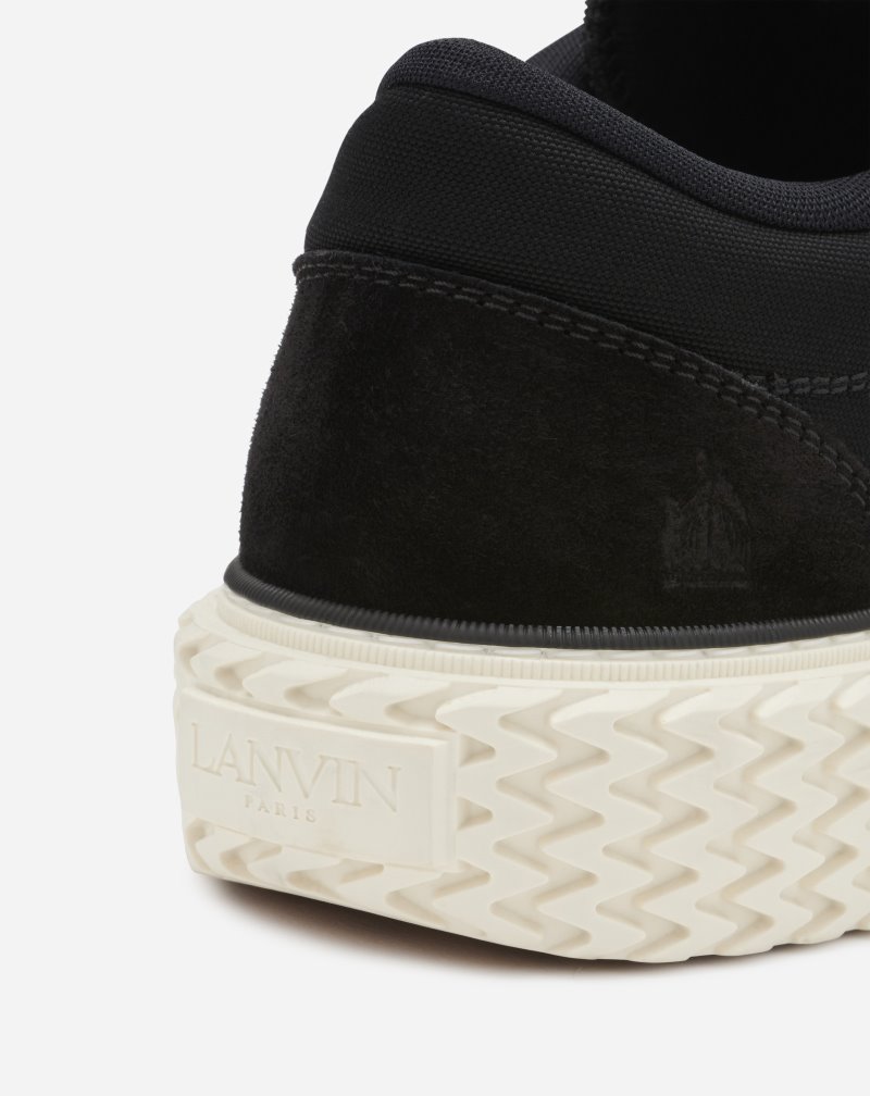 Lanvin Cotton Canvas Curbies Sneakers Sneakers Dam Svarta | FW64-5744U5