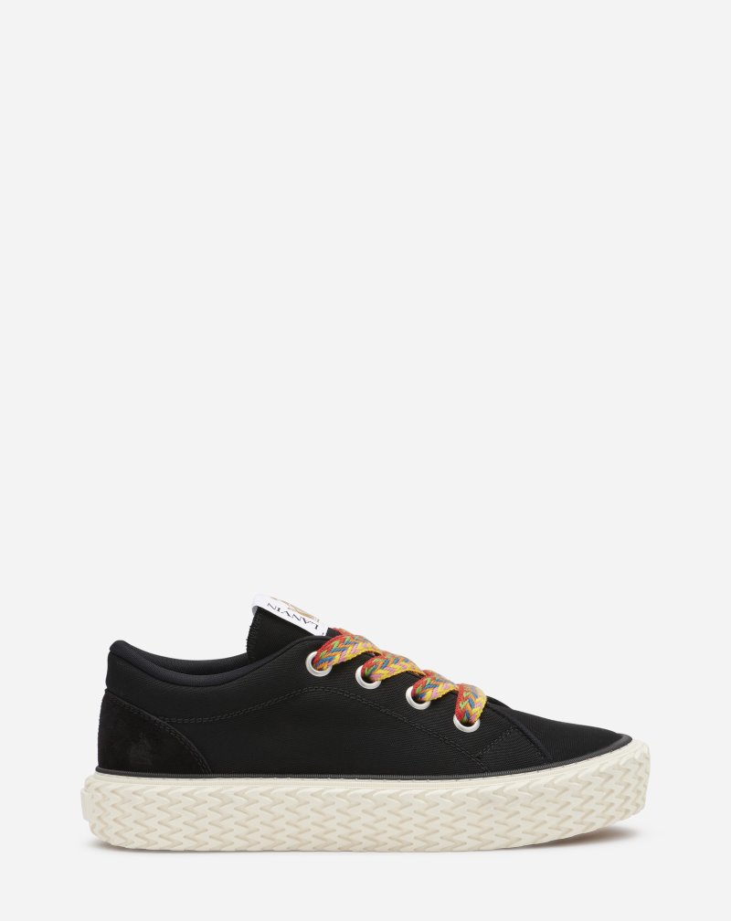 Lanvin Cotton Canvas Curbies Sneakers Sneakers Dam Svarta | FW64-5744U5