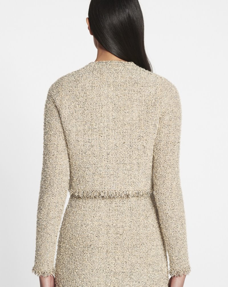 Lanvin Cropped Cardigan Kofta Dam Beige | IH92-8752N0