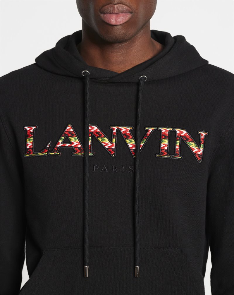 Lanvin Curb Hoodie Hoodie Herr Svarta | ZX76-5536B0