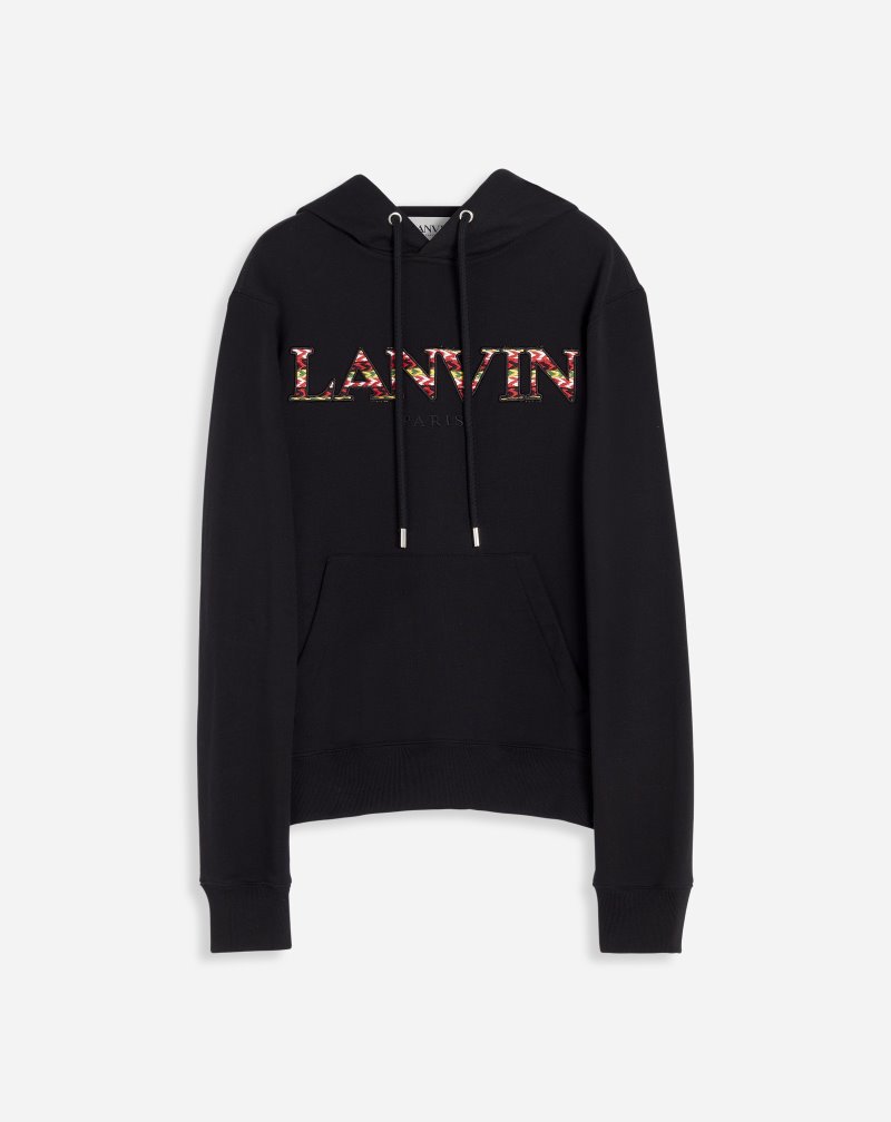 Lanvin Curb Hoodie Hoodie Herr Svarta | ZX76-5536B0