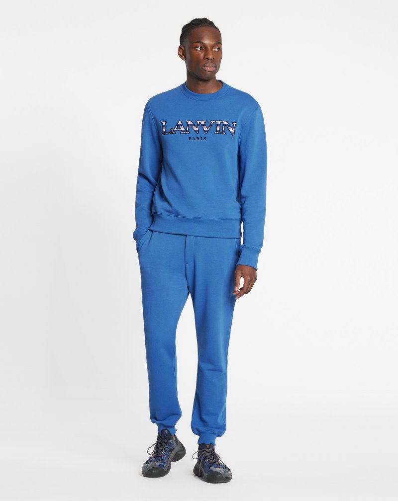 Lanvin Curb Sweatshirt Tröjor Herr Blå | AC83-3123O6