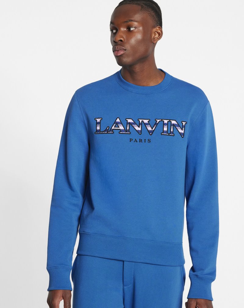 Lanvin Curb Sweatshirt Tröjor Herr Blå | AC83-3123O6