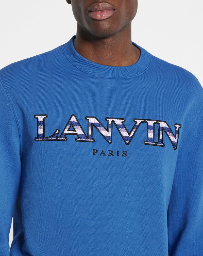 Lanvin Curb Sweatshirt Tröjor Herr Blå | AC83-3123O6