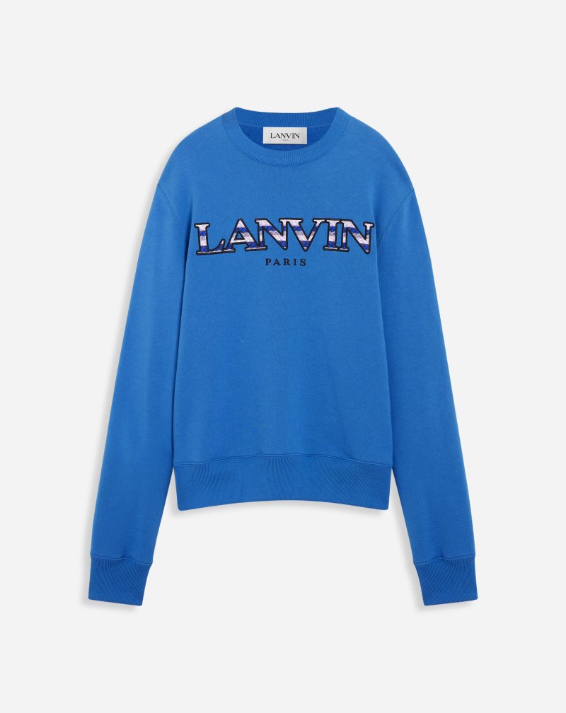 Lanvin Curb Sweatshirt Tröjor Herr Blå | AC83-3123O6