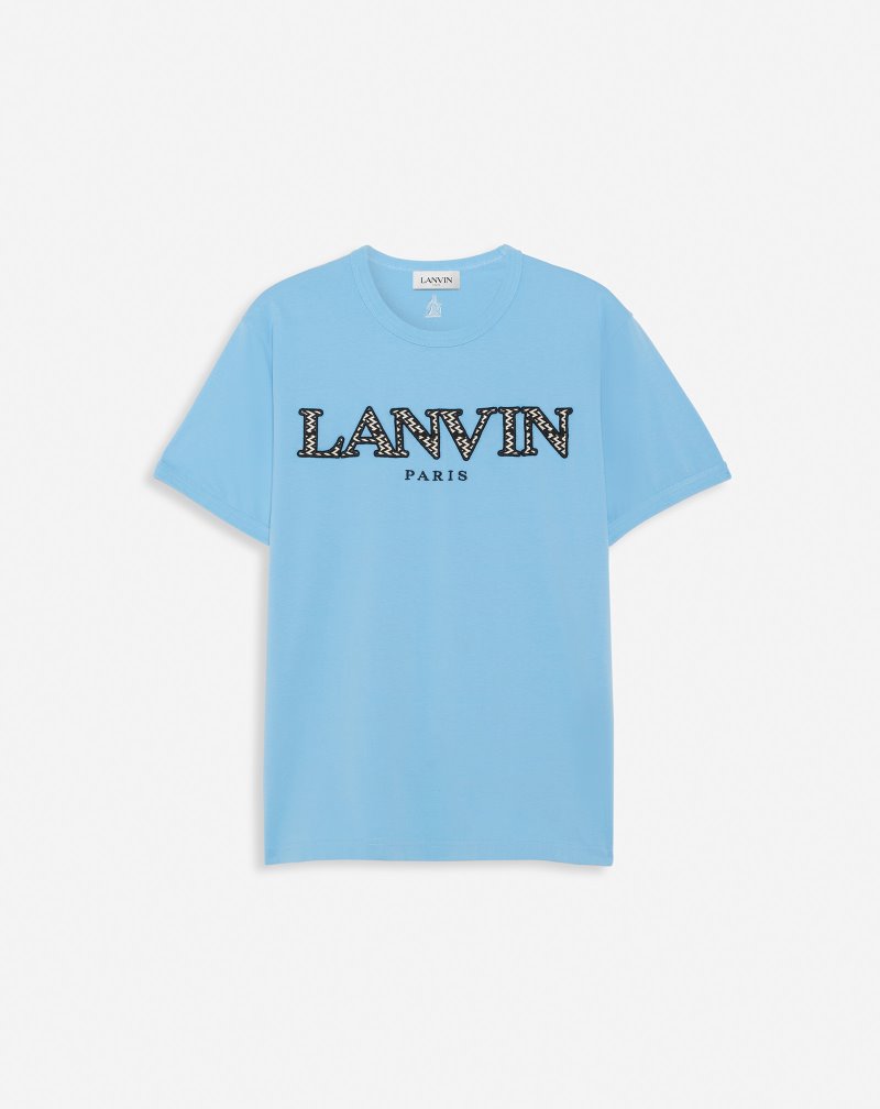 Lanvin Curb T Shirts T-shirt Dam Ljusblå | MW57-7567Q8