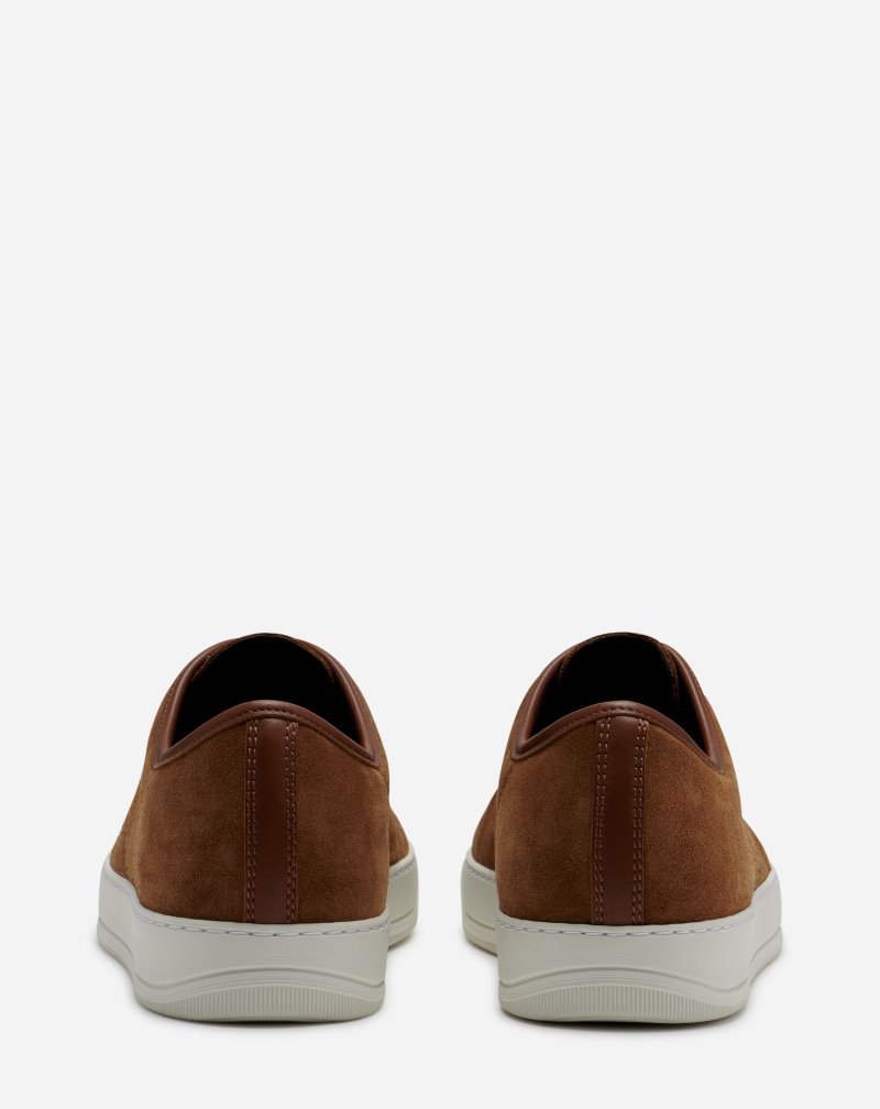 Lanvin Dbb1 Leather And Suede Sneakers Sneakers Herr Grå | VY81-1511I7