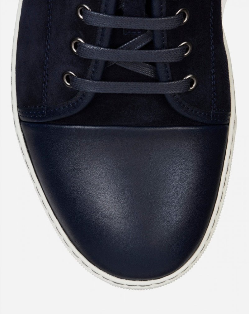 Lanvin Dbb1 Suede And Leather Sneakers Sneakers Herr Svarta | TG87-0257M6