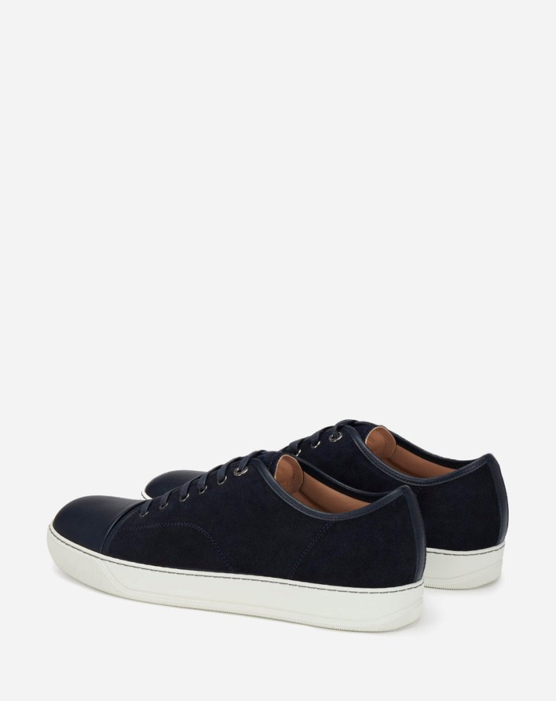 Lanvin Dbb1 Suede And Leather Sneakers Sneakers Herr Svarta | TG87-0257M6