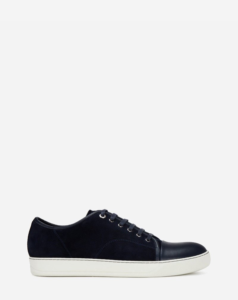Lanvin Dbb1 Suede And Leather Sneakers Sneakers Herr Svarta | TG87-0257M6