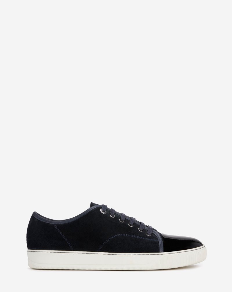 Lanvin Dbb1 Suede And Patent Leather Sneakers Sneakers Herr Svarta | QJ11-5991K5