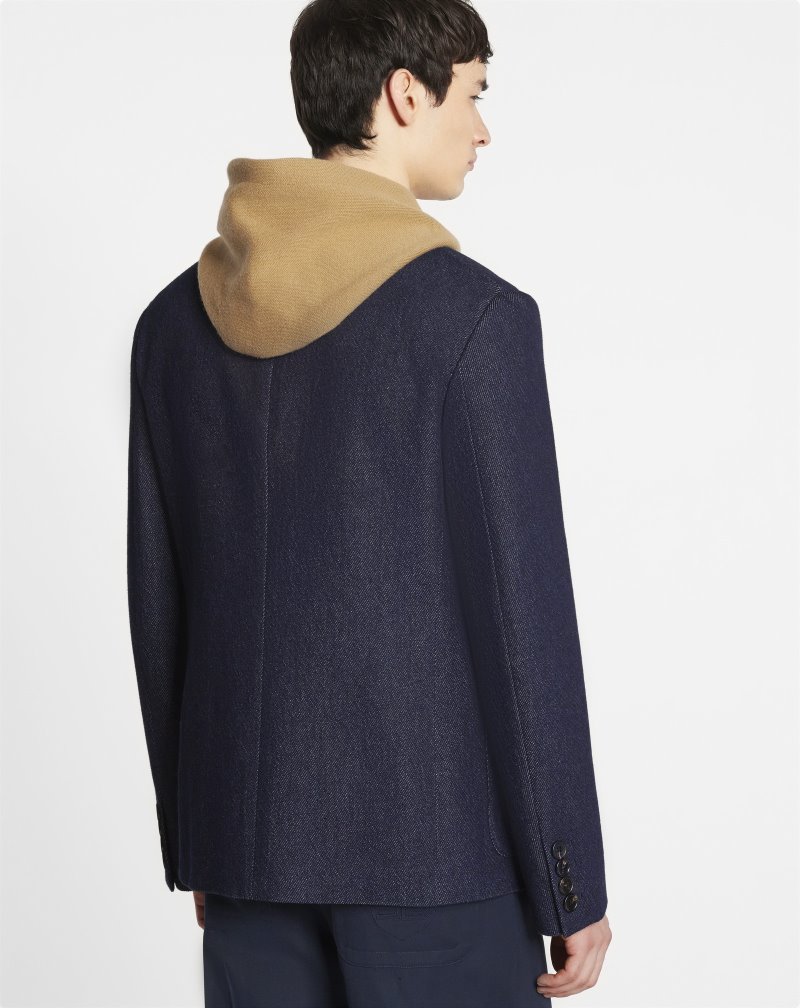 Lanvin Denim Jacket With Large Buttons Jackor Herr Blå | EW27-6737C0