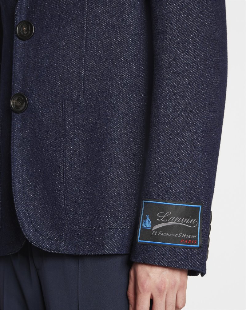 Lanvin Denim Jacket With Large Buttons Jackor Herr Blå | EW27-6737C0