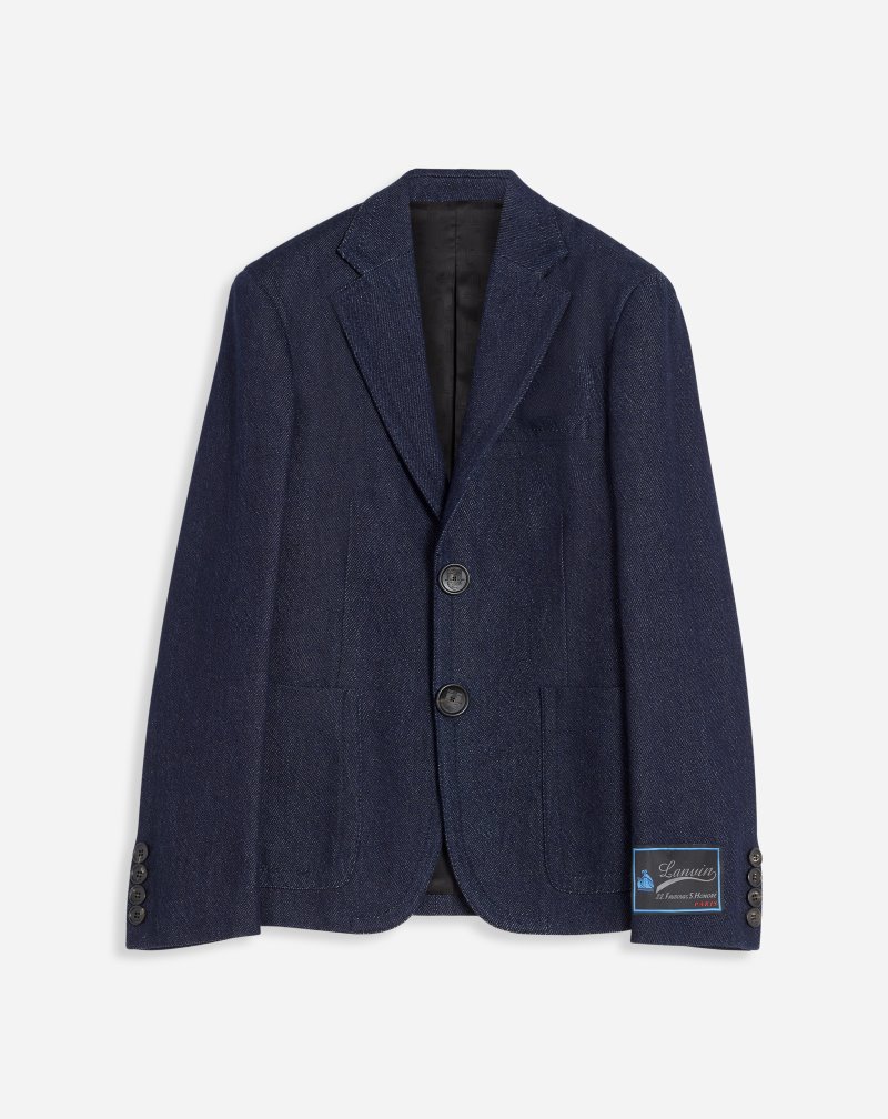 Lanvin Denim Jacket With Large Buttons Jackor Herr Blå | EW27-6737C0