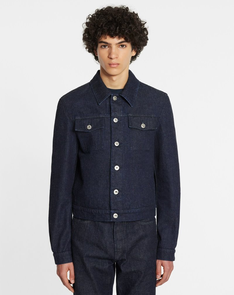 Lanvin Denim Jacket With Sci-fi Print Jackor Herr Marinblå Blå | DC81-2201K6