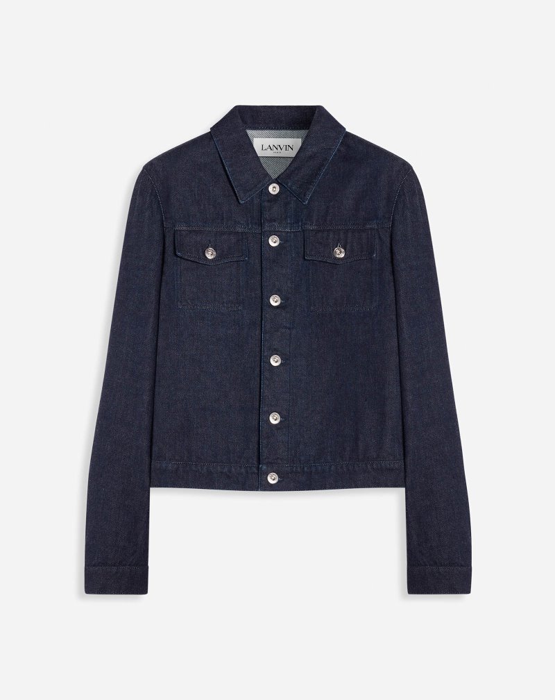 Lanvin Denim Jacket With Sci-fi Print Jackor Herr Marinblå Blå | DC81-2201K6
