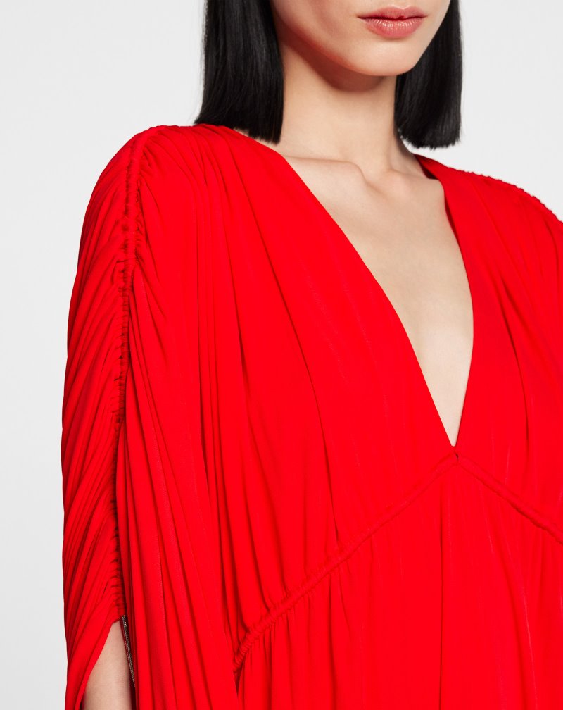Lanvin Draped Maxi Dress Klänning Dam Röda | KZ21-3951K3