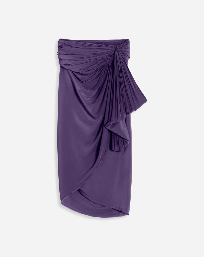 Lanvin Draped Skirt Kjolar Dam Lila | IW59-0279H6