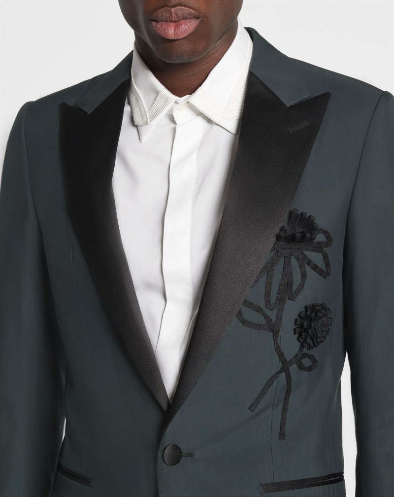 Lanvin Embroidered Jacket Jackor Herr Mörkgröna | PF32-6542M3